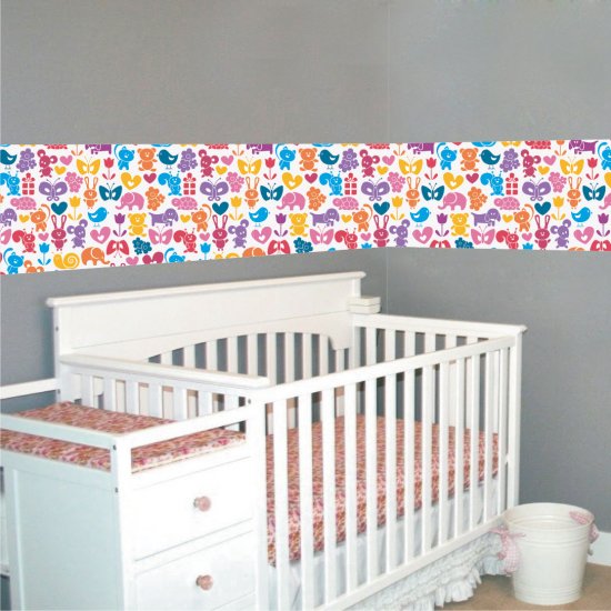 Αυτοκόλλητη Μπορντούρα - Πολύχρωμα Ζωάκια Αυτοκόλλητη Μπορντούρα - Πολύχρωμα Ζωάκια