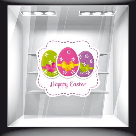 Αυτοκόλλητο Βιτρίνας - Πασχαλινό 74