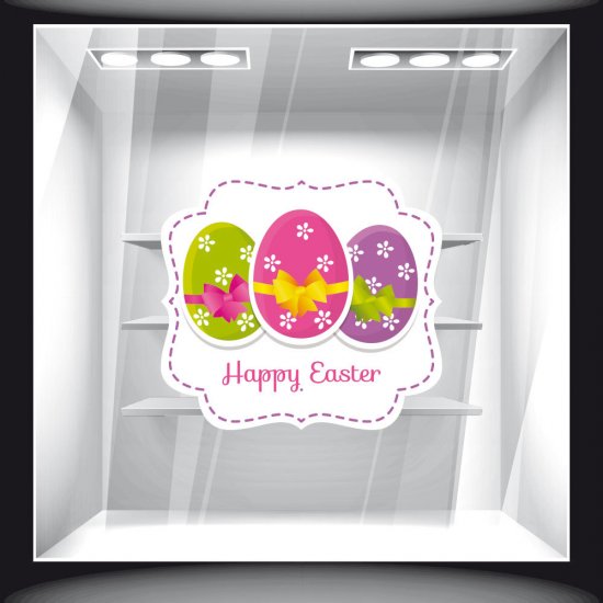 Αυτοκόλλητο Βιτρίνας - Πασχαλινό 74