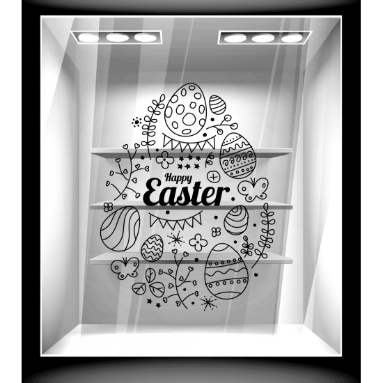 Αυτοκόλλητο Βιτρίνας - Πασχαλινό 103