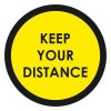 Αυτοκόλλητο δαπέδου σήμανσης - Keep your distance Αυτοκόλλητο δαπέδου σήμανσης - Keep your distance