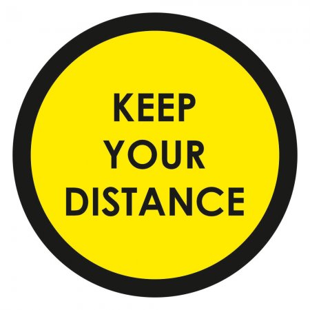 Αυτοκόλλητο δαπέδου σήμανσης - Keep your distance