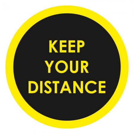 Αυτοκόλλητο δαπέδου σήμανσης - Keep your distance