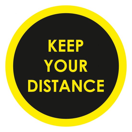Αυτοκόλλητο δαπέδου σήμανσης - Keep your distance Αυτοκόλλητο δαπέδου σήμανσης - Keep your distance