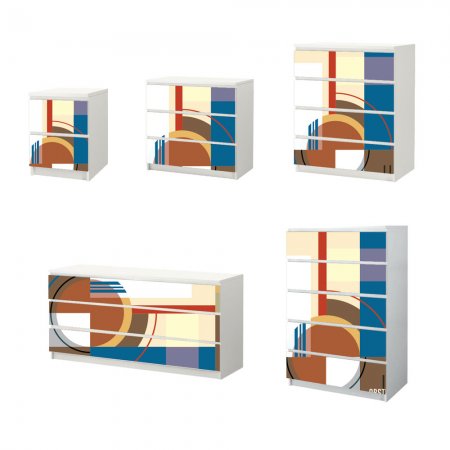 Αυτοκόλλητο Συρταριέρας - Modern 02