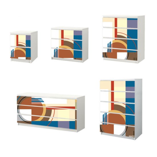 Αυτοκόλλητο Συρταριέρας - Modern 02 Αυτοκόλλητο Συρταριέρας - Modern 02