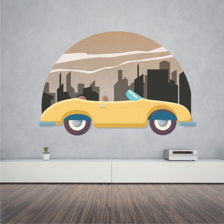 Αυτοκόλλητο Τοίχου - City car