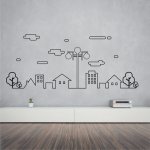 Αυτοκόλλητο Τοίχου - Γραμμική πόλη