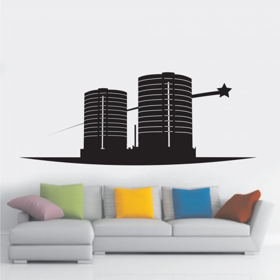 Αυτοκόλλητο τοίχου - Κυλινδρικά Κτίρια