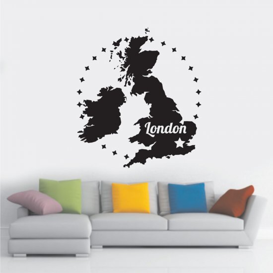Αυτοκόλλητο τοίχου - Μεγάλη Βρετανία Αυτοκόλλητο τοίχου - Μεγάλη Βρετανία