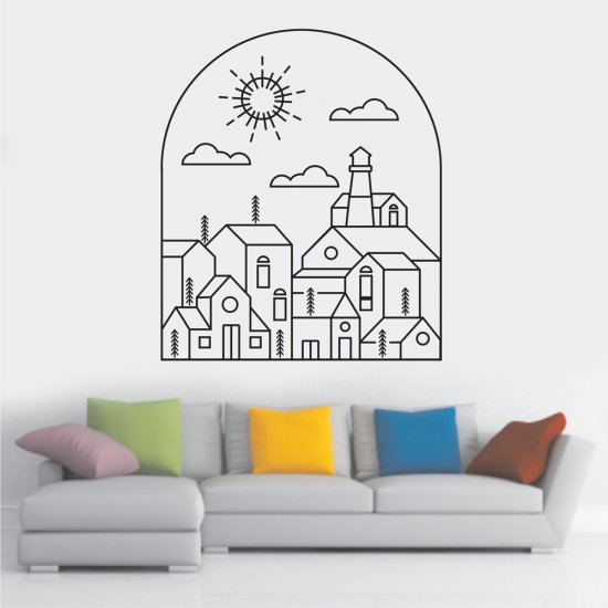 Αυτοκόλλητο τοίχου - Κτίρια 05 Αυτοκόλλητο τοίχου - Κτίρια 05