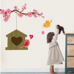 Αυτοκόλλητο τοίχου - Ερωτευμένα πουλιά