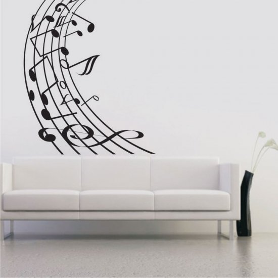 Αυτοκόλλητο τοίχου - Νότες