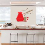 Αυτοκόλλητο τοίχου - Ζεστός καφές