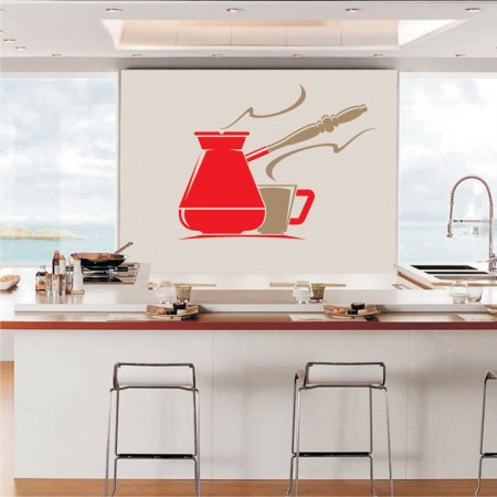 Αυτοκόλλητο τοίχου - Ζεστός καφές