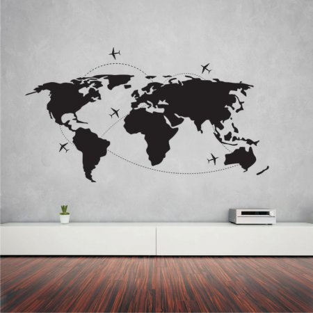 Αυτοκόλλητο τοίχου - Παγκόσμιες Πτήσεις