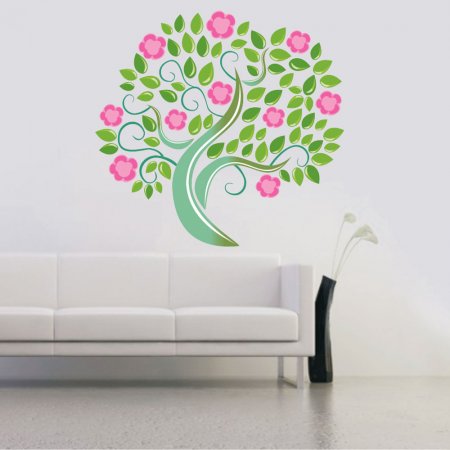 Αυτοκόλλητο τοίχου - Ανθισμένο δέντρο