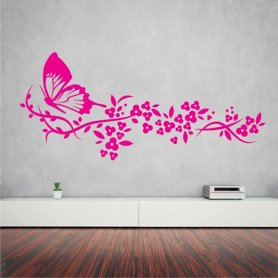 Αυτοκόλλητο τοίχου - Φούξια άνοιξη