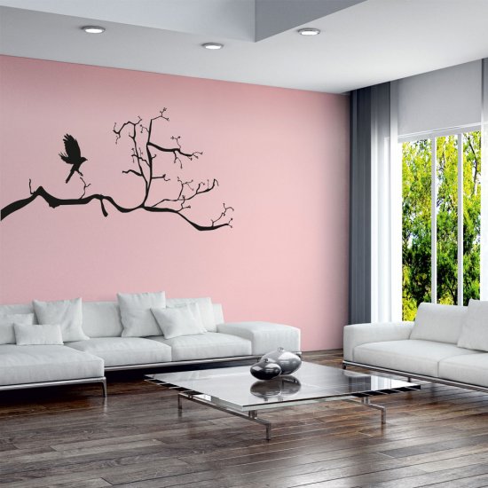 Αυτοκόλλητο Τοίχου - Κλαδί δέντρου και πουλί Αυτοκόλλητο Τοίχου - Κλαδί δέντρου και πουλί