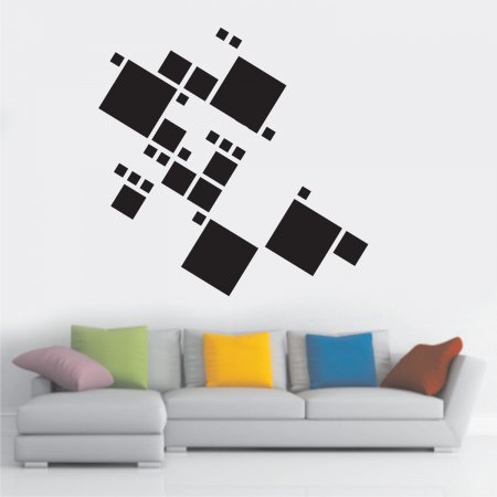 Αυτοκόλλητο Τοίχου - Τετράγωνα