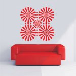 Αυτοκόλλητο Τοίχου - Κύκλοι με ακτίνες