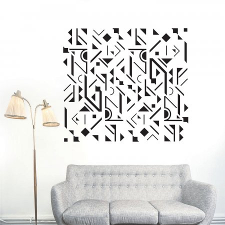 Αυτοκόλλητο Τοίχου - Αφηρημένο μοτίβο 2