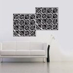 Αυτοκόλλητο Τοίχου - Διπλά τετράγωνα
