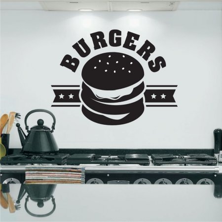Αυτοκόλλητο Τοίχου - Burgers