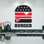 Αυτοκόλλητο Τοίχου - Burger 2