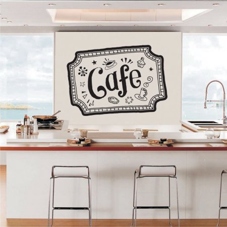 Αυτοκόλλητο Τοίχου - Cafe