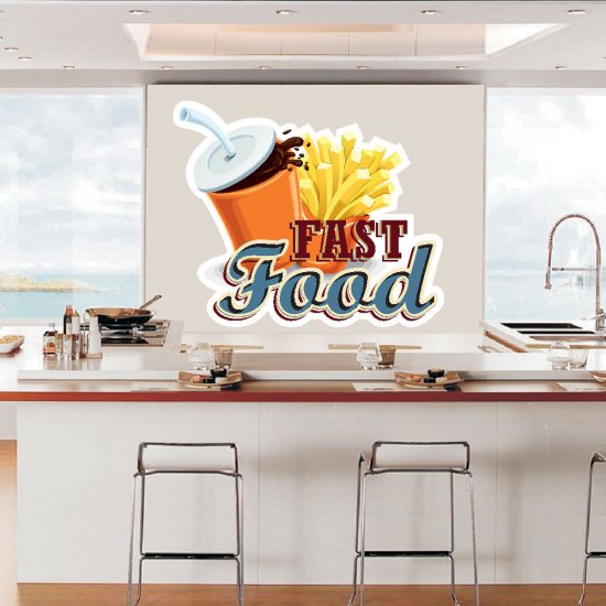 Αυτοκόλλητο Τοίχου - Fast Food 02 Αυτοκόλλητο Τοίχου - Fast Food 02