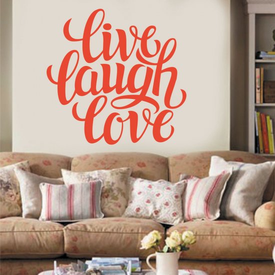 Αυτοκόλλητο τοίχου - Live laugh love Αυτοκόλλητο τοίχου - Live laugh love
