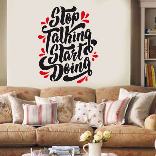 Αυτοκόλλητο Τοίχου - Stop Talking Αυτοκόλλητο Τοίχου - Stop Talking