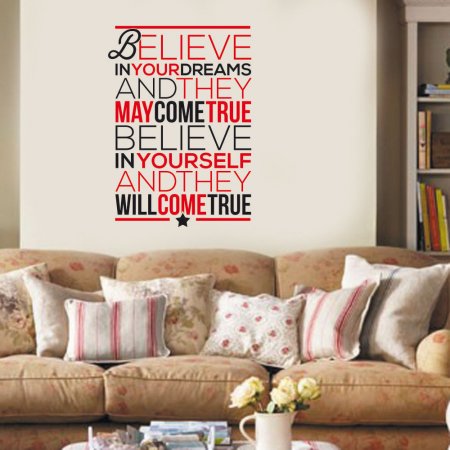 Αυτοκόλλητο Τοίχου - Believe in Dreams
