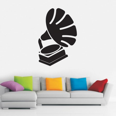 Αυτοκόλλητο Τοίχου - Γραμμόφωνο