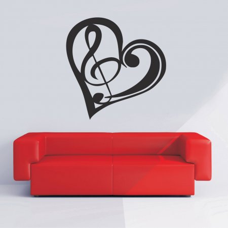 Αυτοκόλλητο Τοίχου - Μουσικά κλειδιά