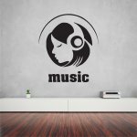Αυτοκόλλητο Τοίχου - Hear the music