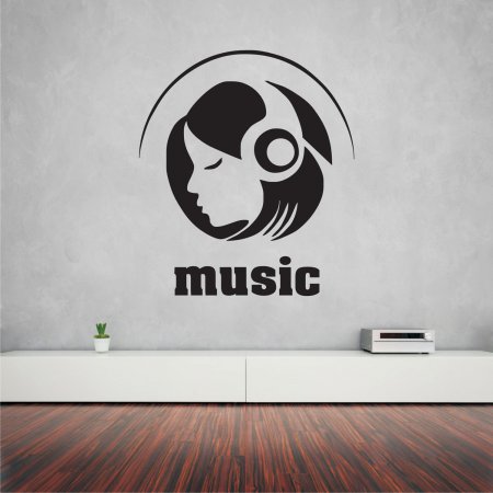 Αυτοκόλλητο Τοίχου - Hear the music