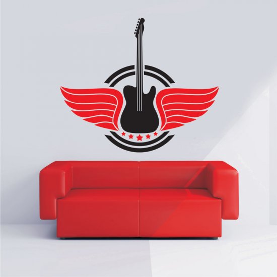 Αυτοκόλλητο Τοίχου - Ηλεκτρική Κιθάρα Αυτοκόλλητο Τοίχου - Ηλεκτρική Κιθάρα