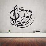 Αυτοκόλλητο Τοίχου - Νότες 01