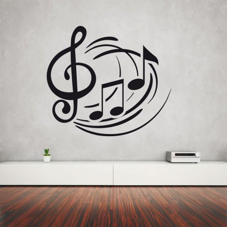 Αυτοκόλλητο Τοίχου - Νότες 01