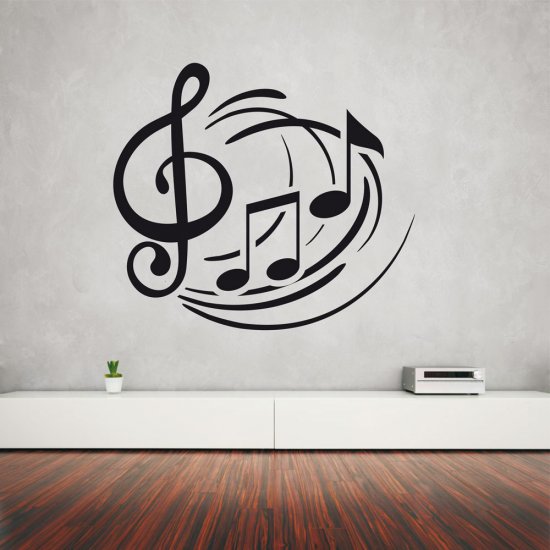 Αυτοκόλλητο Τοίχου - Νότες 01