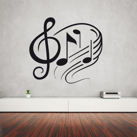 Αυτοκόλλητο Τοίχου - Νότες 02