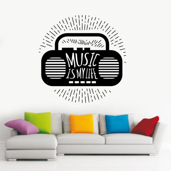 Αυτοκόλλητο Τοίχου - Music is my Life Αυτοκόλλητο Τοίχου - Music is my Life