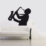 Αυτοκόλλητο Τοίχου - Σαξοφωνίστας 02