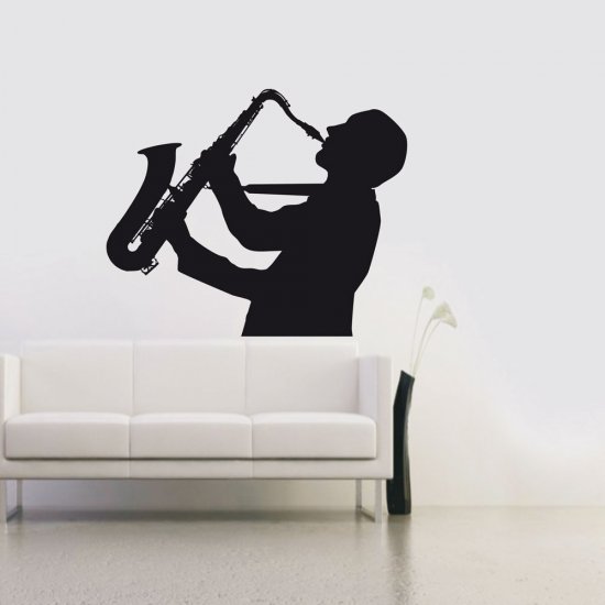 Αυτοκόλλητο Τοίχου - Σαξοφωνίστας 02 Αυτοκόλλητο Τοίχου - Σαξοφωνίστας 02