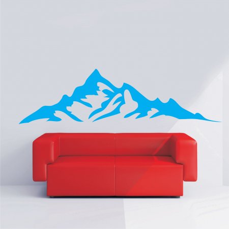 Αυτοκόλλητο τοίχου - Γαλάζια Βουνά