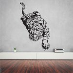Αυτοκόλλητο τοίχου - Ορμώμενη Τίγρης