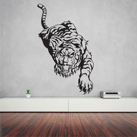 Αυτοκόλλητο τοίχου - Ορμώμενη Τίγρης