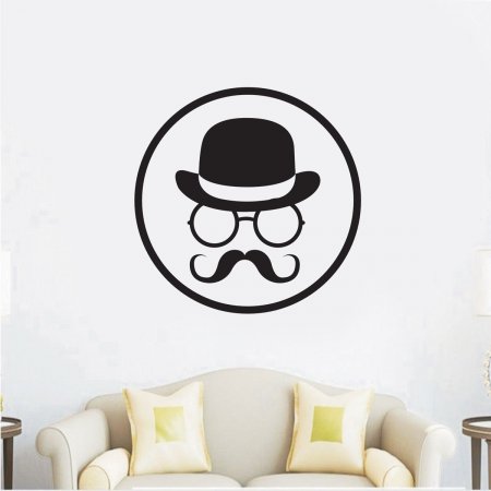 Αυτοκόλλητο Τοίχου - Μουστάκιας